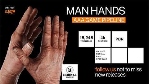 Game character realtime hands man