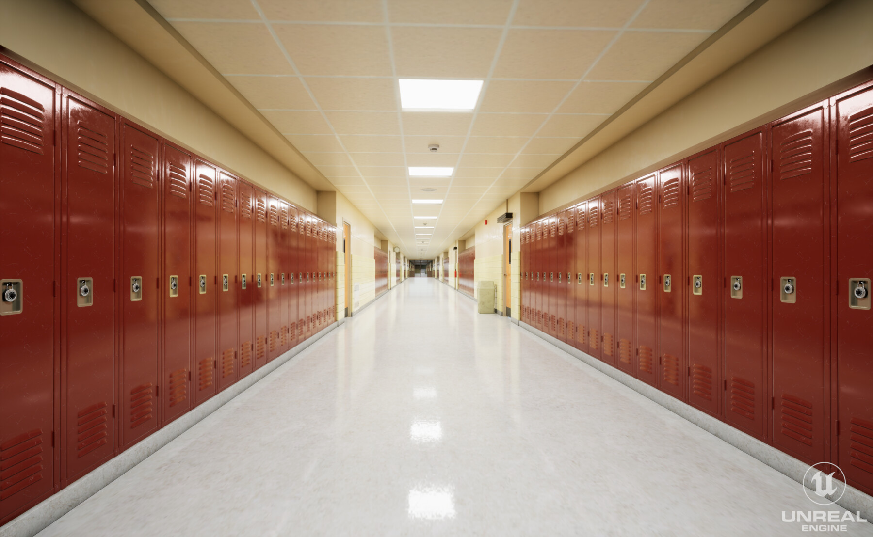 ArtStation - School Hallway 3d Scene | Resources