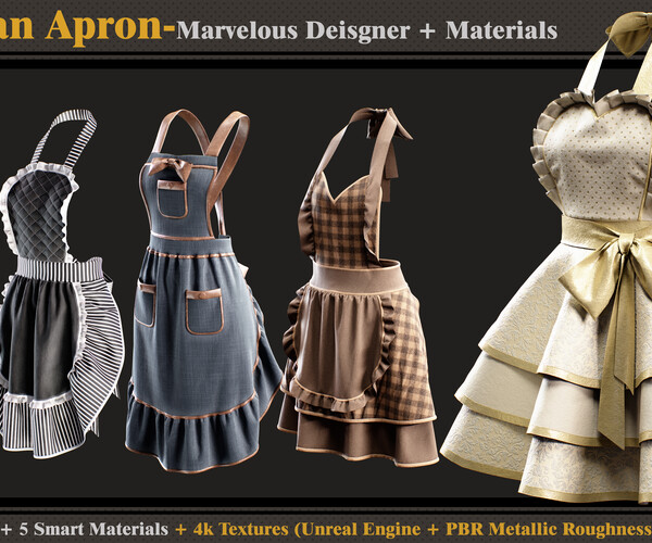 ArtStation - 5 Medieval Corsets/Marvelous Designer-OBJ-FBX-5 Smart  Materials-4K Textures(unreal + PBR)