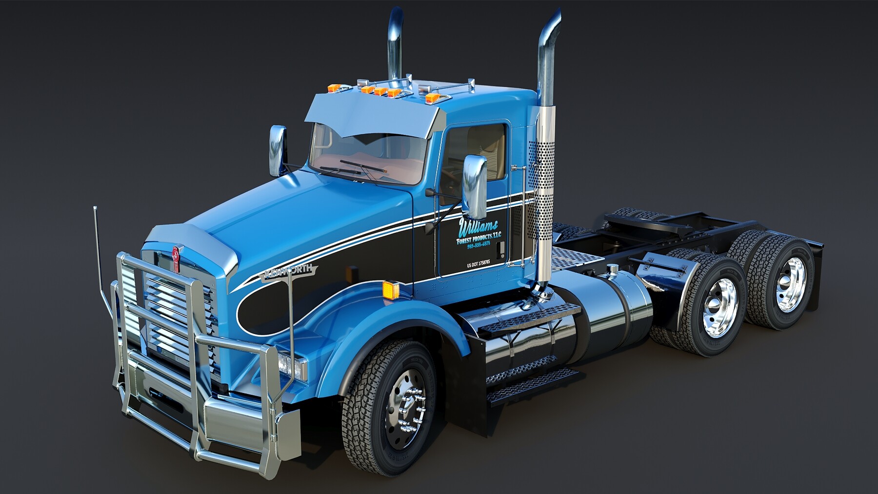 ArtStation - Kenworth T800 Logging truck | Game Assets