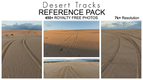 Reference Pack - Desert Tracks - 450+ Royalty Free Photos