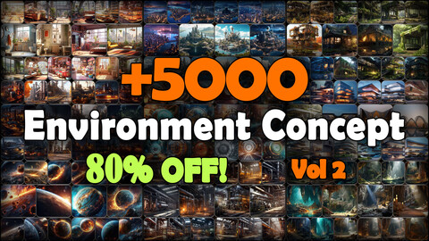 5000 Environment Concepts Reference Pack | MEGA Bundle | 4K | v.2