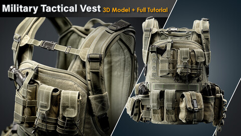Military Tactical Vest / Full Tutorial + 3D Model