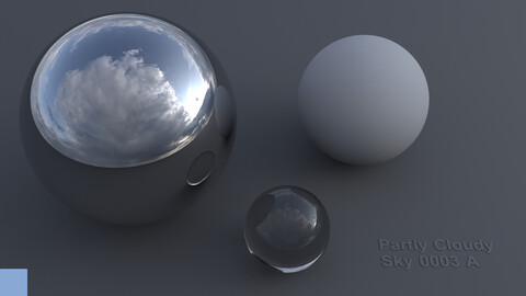 HDRI Hemispherical Partly Cloudy Sky 3 A