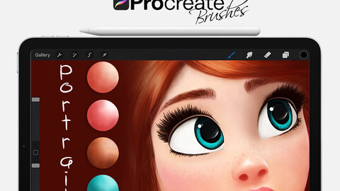 Cartoon Potrait Brushes & Swatches for Procreate