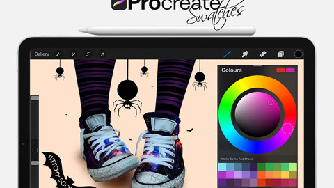 Witchy Socks & Shoes Swatches for Procreate