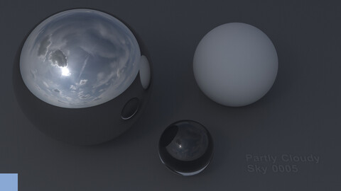 HDRI Hemispherical Partly Cloudy Sky 5