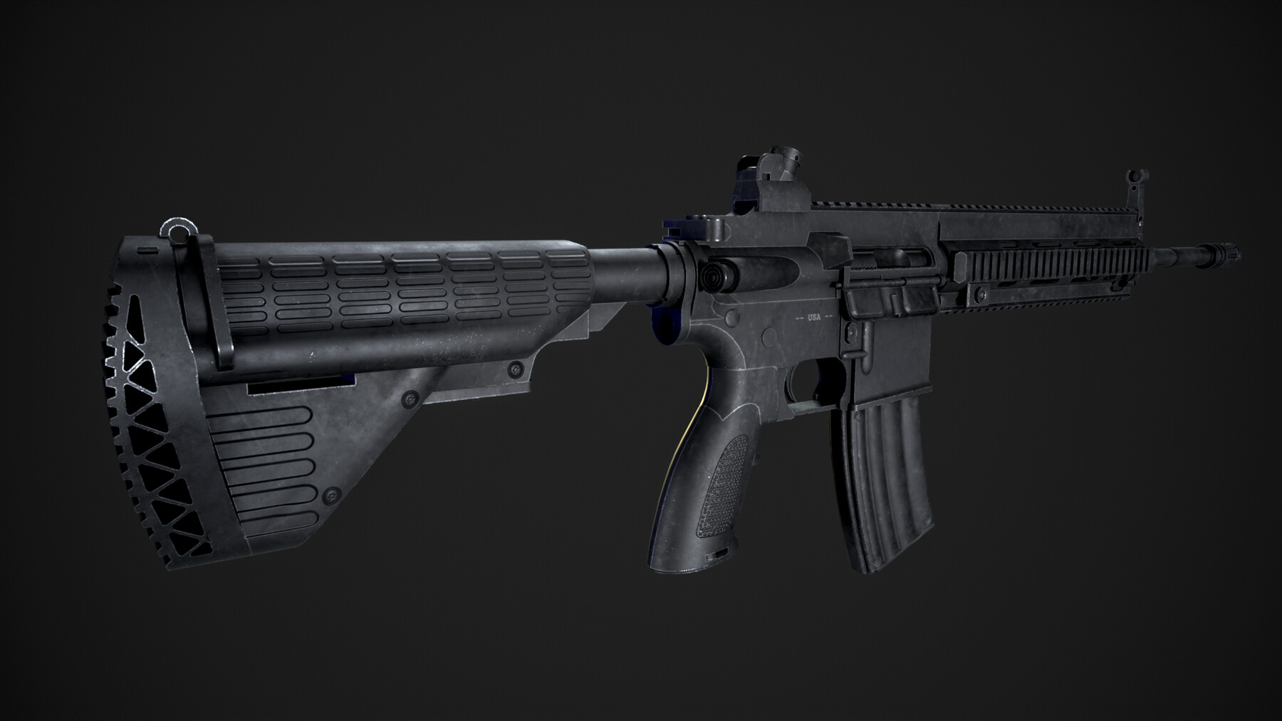 ArtStation - M416 Realistic Assault Rifle | Game Assets