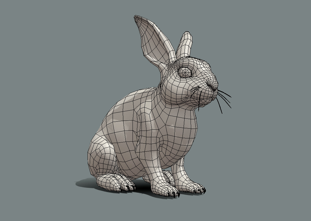 ArtStation - Rabbit BaseMesh - Topology + UV map | Resources