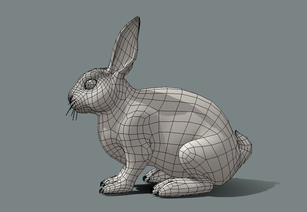 ArtStation - Rabbit BaseMesh - Topology + UV map | Resources