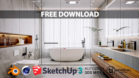White Bathroom - Free Download