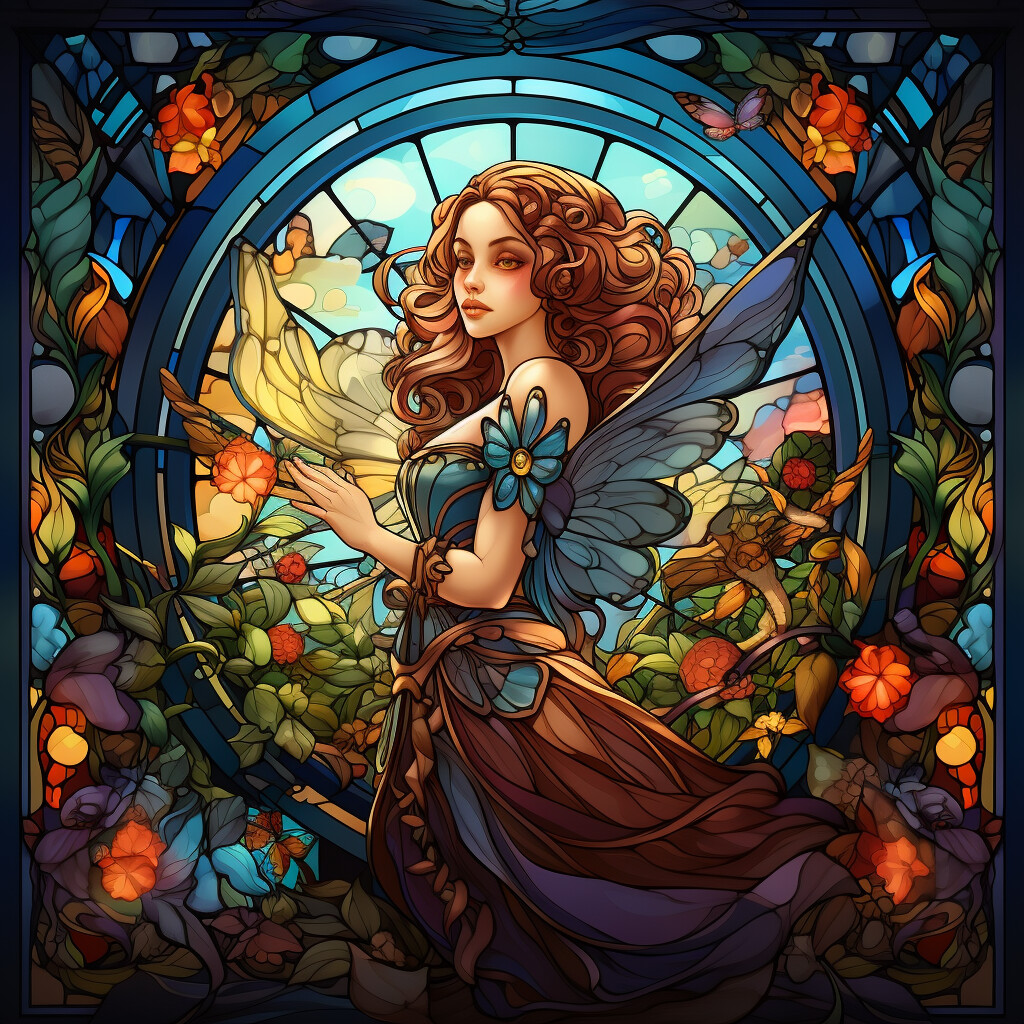 ArtStation - Fairy Stained Glass v2 & v3 | Artworks