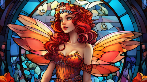 Fairy Stained Glass v2 & v3