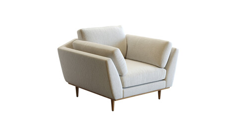 3D Model / Crate&Barrel Hague Armchair