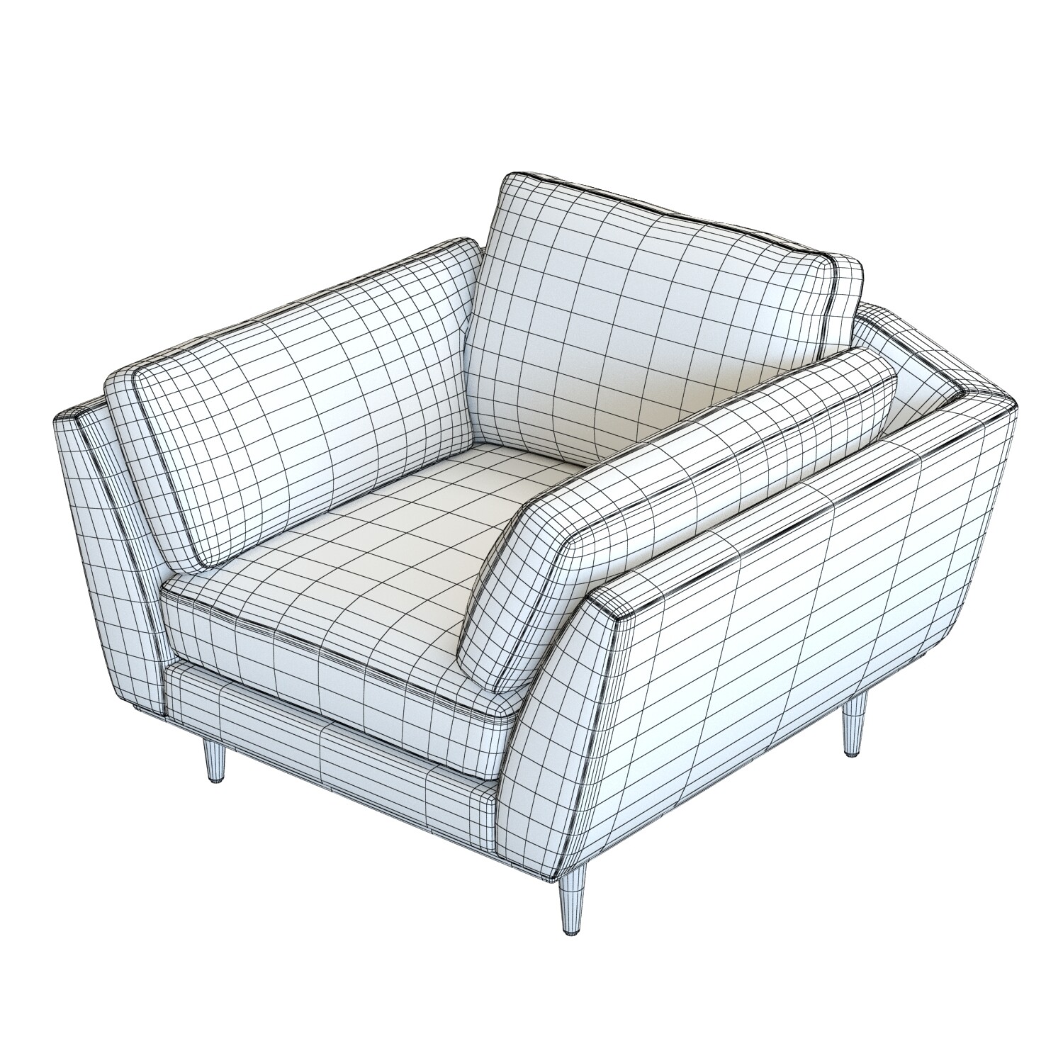 ArtStation - 3D Model / Crate&Barrel Hague Armchair | Resources