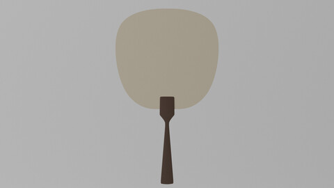 Japanese Traditional Hand Fan 3D model