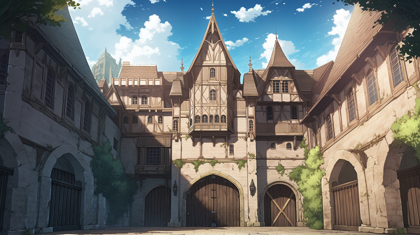 Free Vectors | dreamy castle anime background