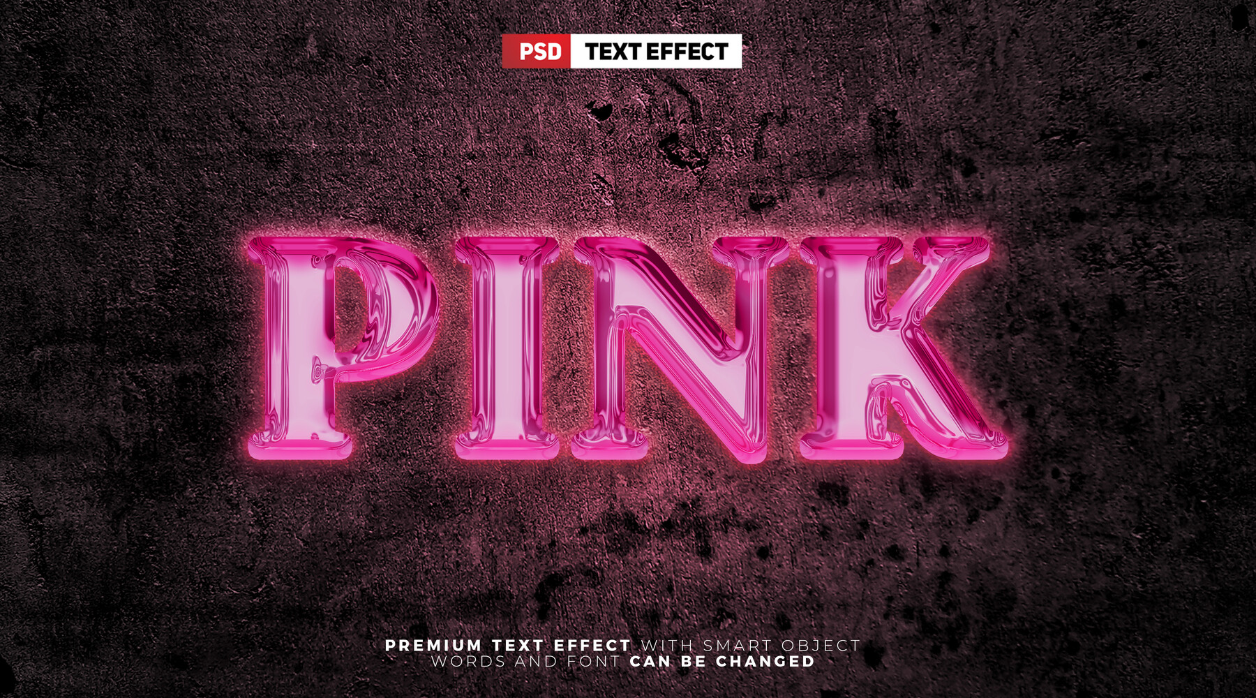 ArtStation - Pink PSD fully editable text effect. Layer style PSD ...