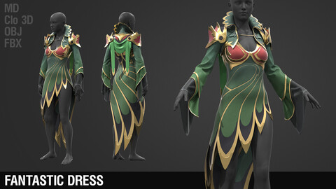 ArtStation - Sci-fi female outfit #2 / Marvelous Designer