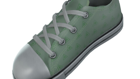 Green converse style shoes