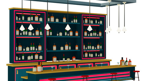 Stocked Bar (game ready)