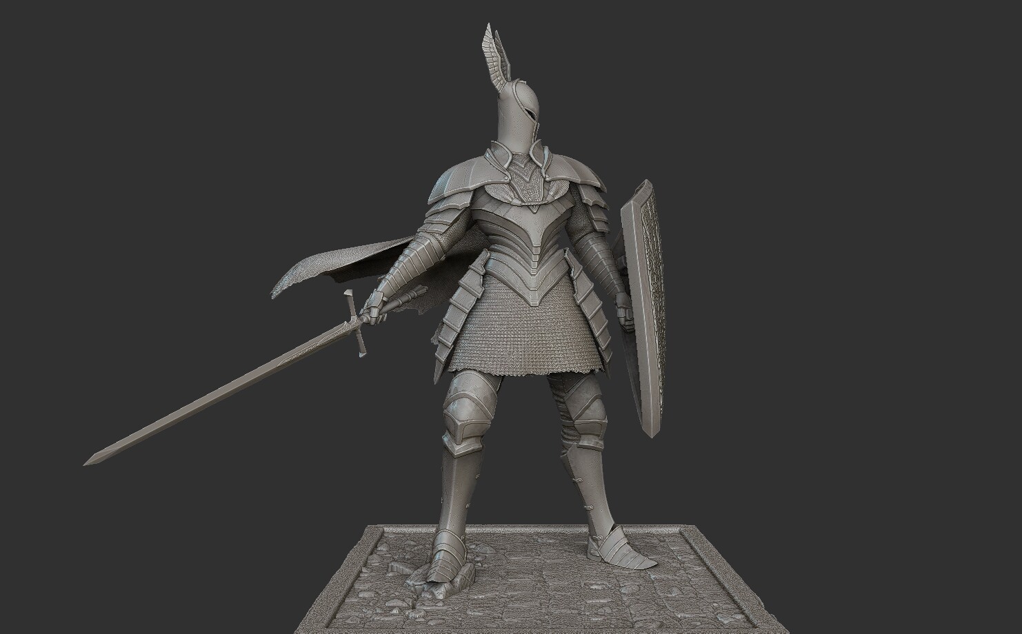 Artstation - Silver Knight - Dark Souls 3d Print Statue 