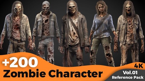 +200 Zombie Character Concept (4k)