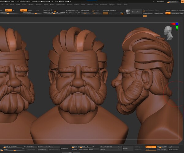 ArtStation - Sculpting old man bust in ZBrush