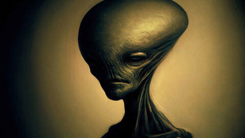 Detailed Alien Painting