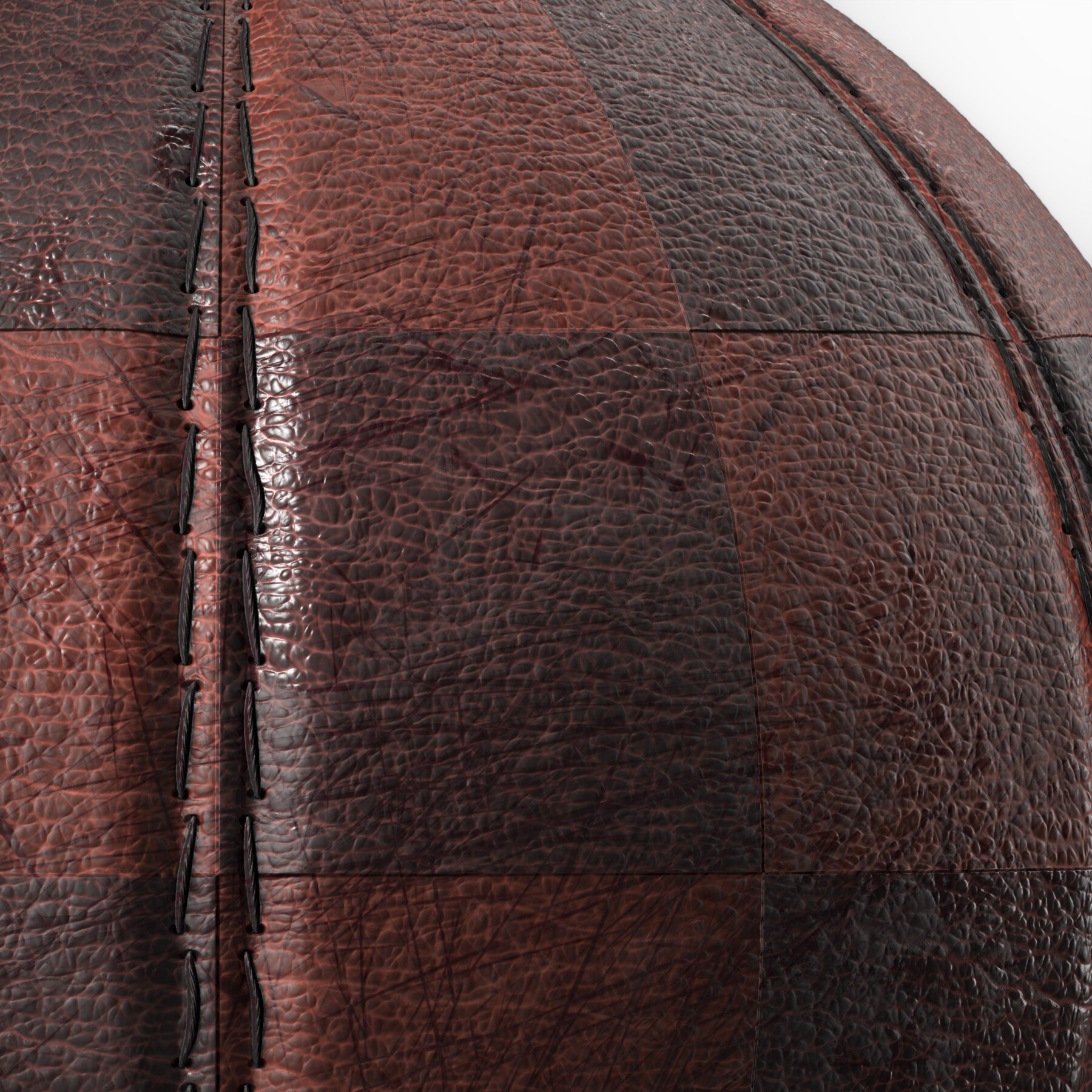 ArtStation - Leather Materials 37- Stitched Leather By Sbsar, Pbr 4k  Seamless