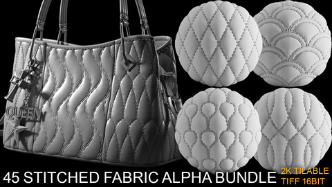 STITCHED CLOTH AND FABRIC ALPHA BRUSH BUNDLE vol2