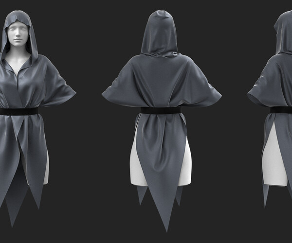 ArtStation - Female cape set / Marvelous Designer/Clo3D project file ...