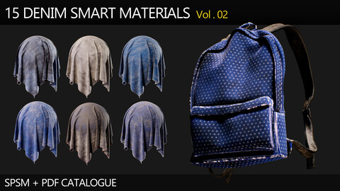 " 15 High Detailed Denim Smart Materials " (Vol.2)