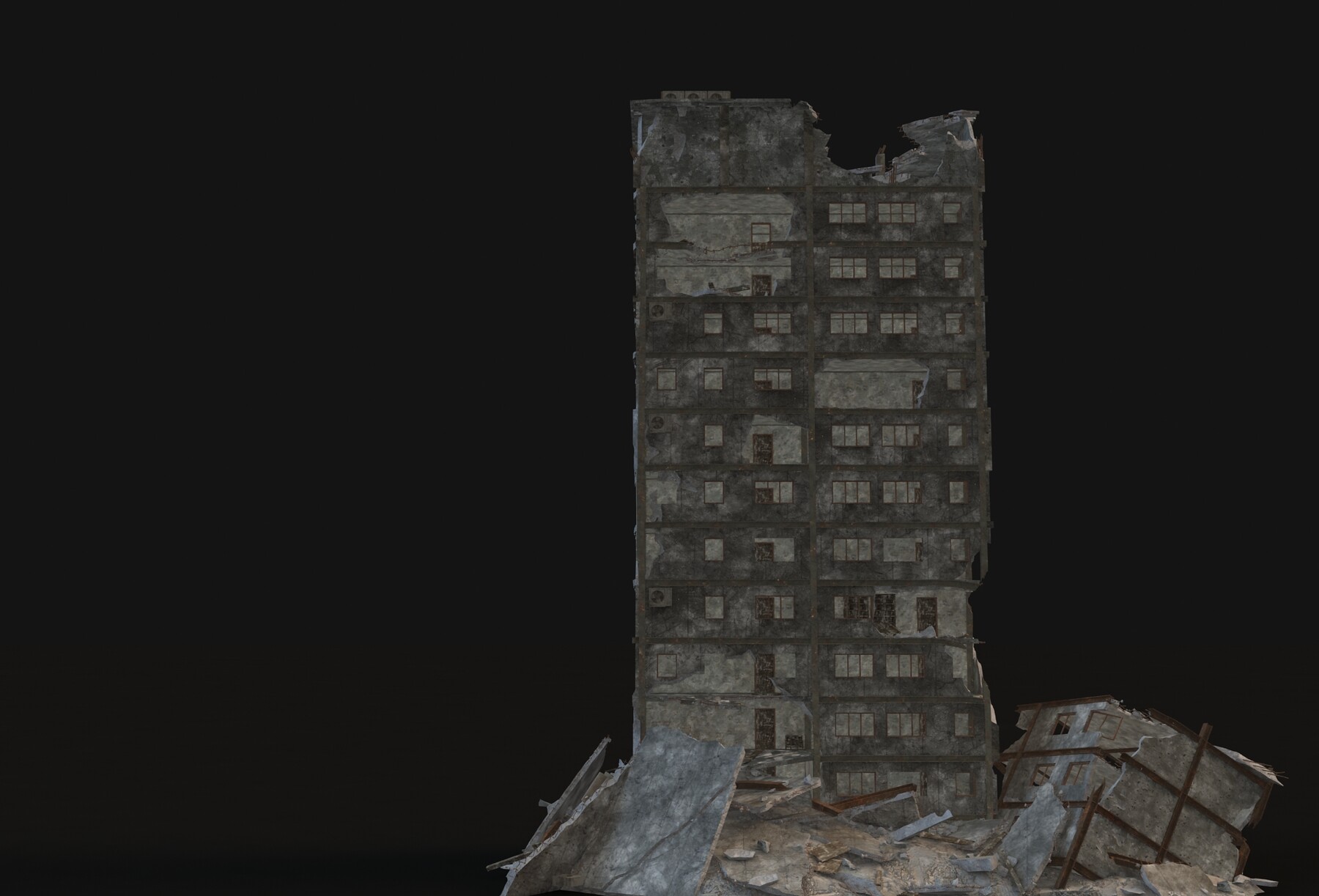 ArtStation - destroyed building | Game Assets