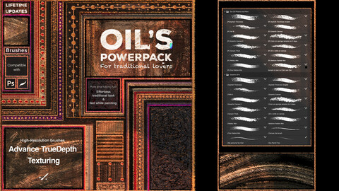 Photoshop Oil Brushes for Traditional Lovers! [Lifetime Updates]