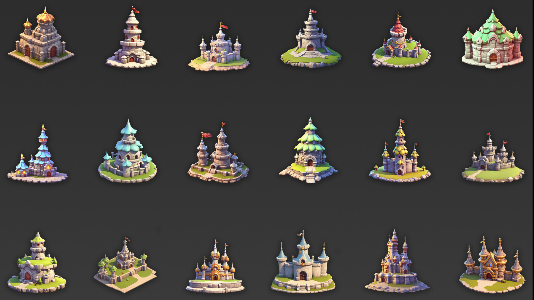 ArtStation - 30 Fantasy Castle Game Asset | Game Assets