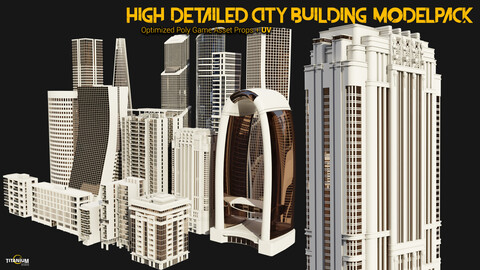 High Detailed City Building Pack + UV