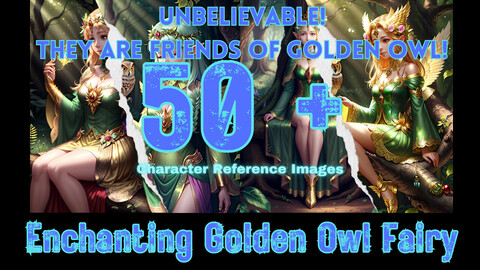 50 + Enchanting Tales from the Golden Owl Character Reference Images