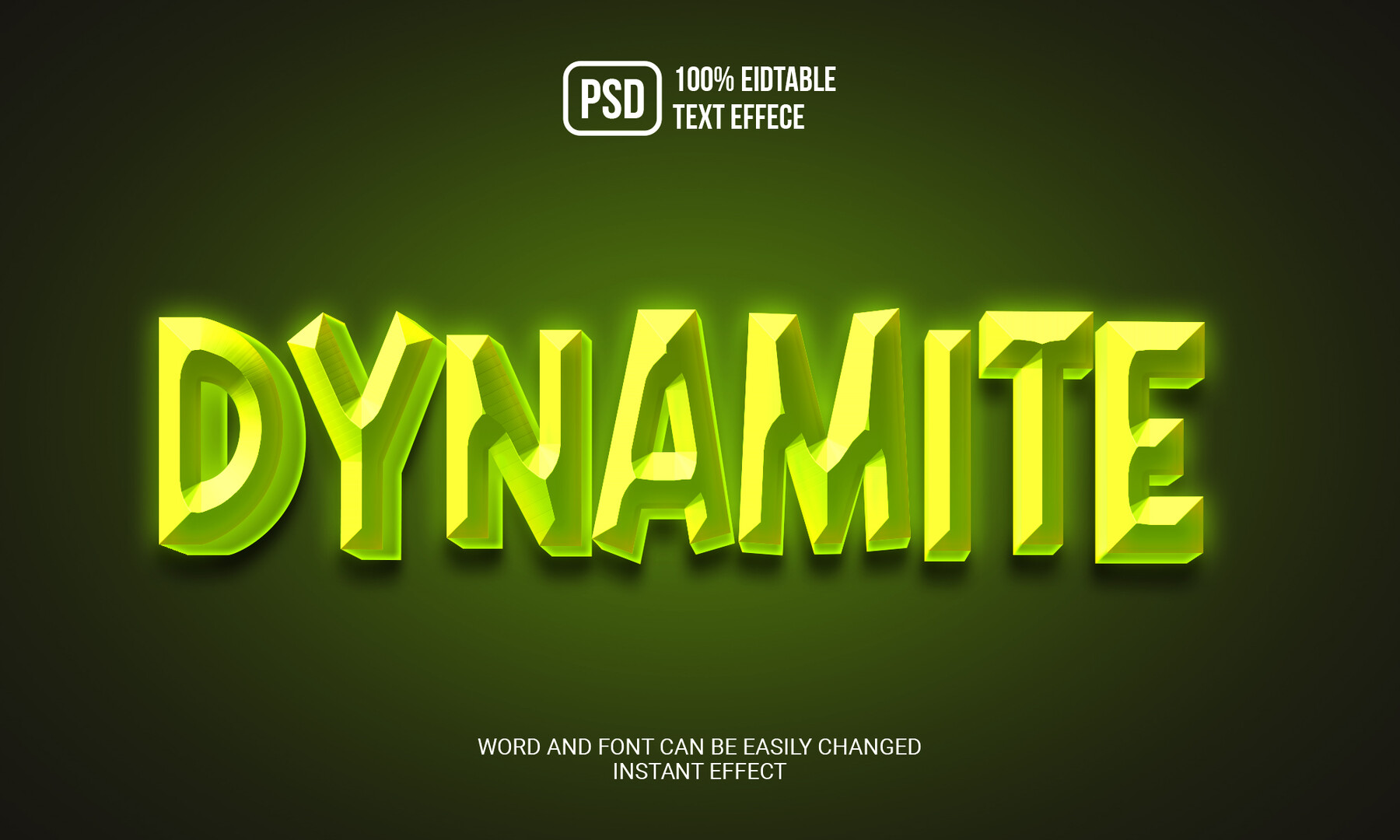 ArtStation - 3D Dynamite. PSD fully editable text effect. Layer style