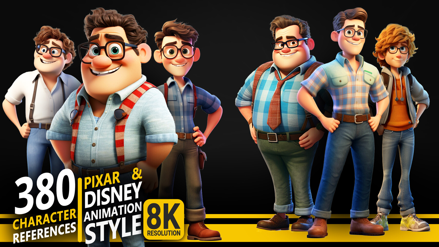 ArtStation - 380 Pixar & Disney Animation Style - Character References ...