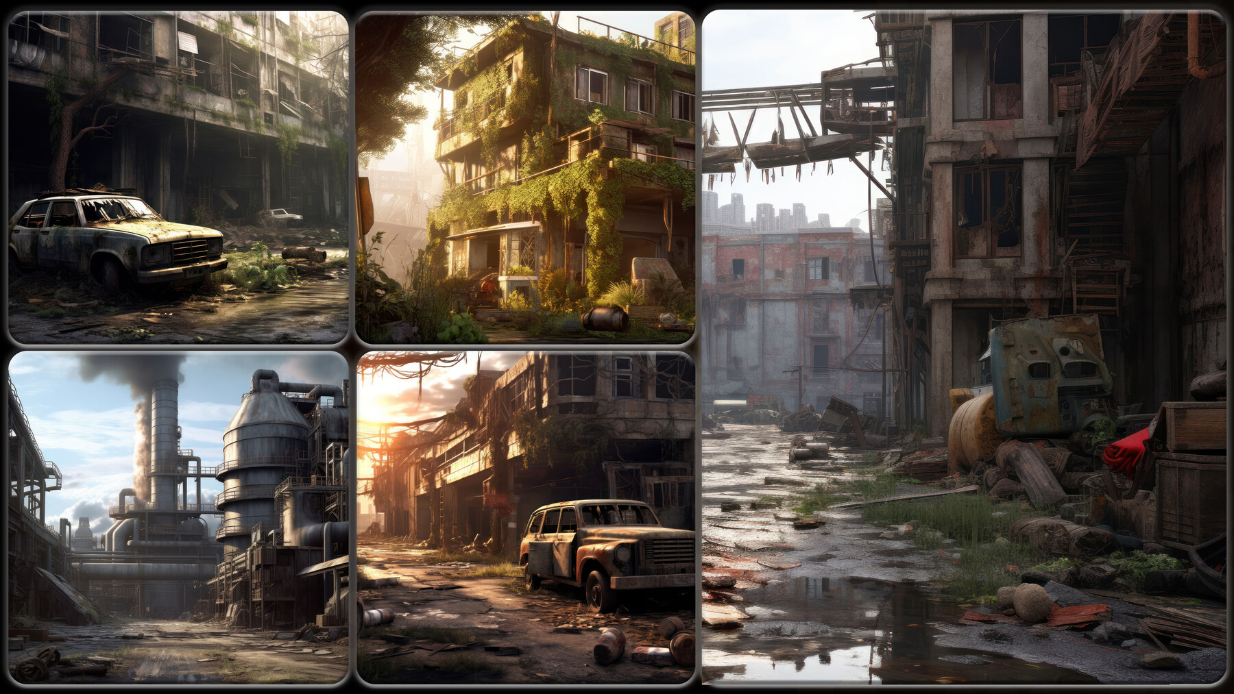 ArtStation - 210 Environment Concept - Post-Apocalyptic Places ...