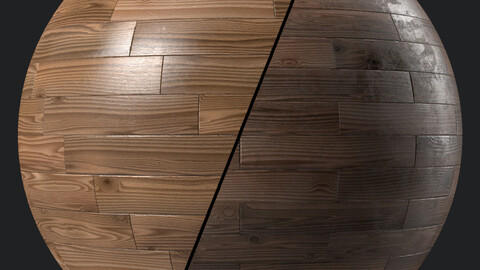 Parquet Materials 29- Parquet By Old Wood Damaged | Sbsar Seamless PBR 4k