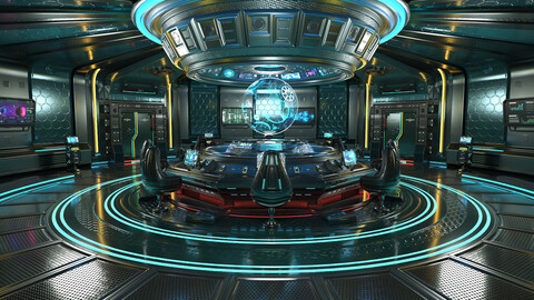 Sci Fi Interior Station - scifi station 3D model