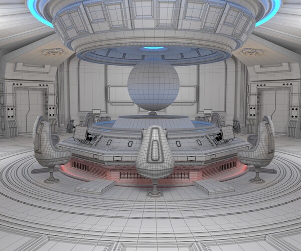 ArtStation - Sci Fi Interior Station - scifi station 3D model | Resources