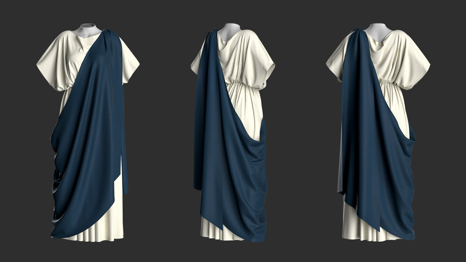 ArtStation - Greek dress set / Marvelous Designer/Clo3D project file ...