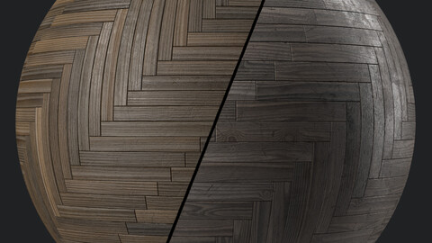 Parquet Materials 31- Parquet By Old Wood Damaged | Sbsar Seamless PBR 4k