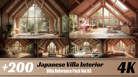 +200 Japanese Villa Interior | 4K | Villa Reference Pack Vol.03