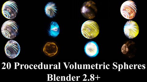 20 Procedural Volumetric Spheres Blender 2.8+