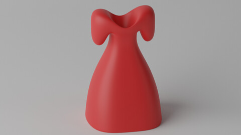 Cartoon Red Dress 3D model