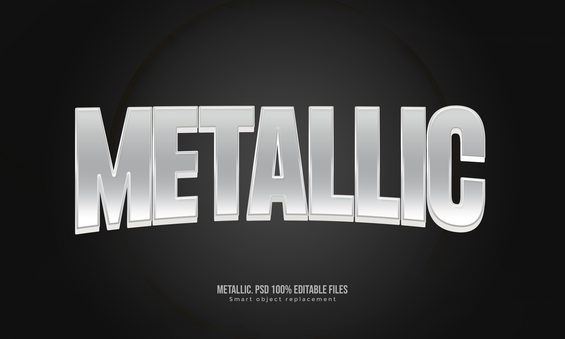 ArtStation - Metallic PSD fully editable text effect. Layer style PSD ...